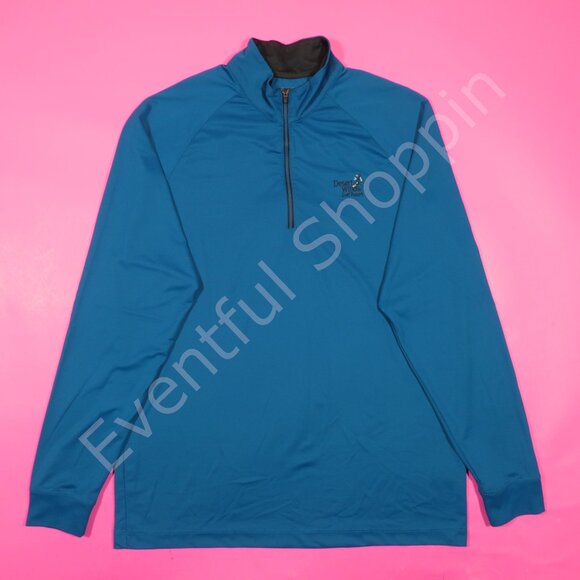 Greg Norman 1/4 Zip Performance Desert Willow Golf Pullover in Blue Size Medium - Picture 2 of 6